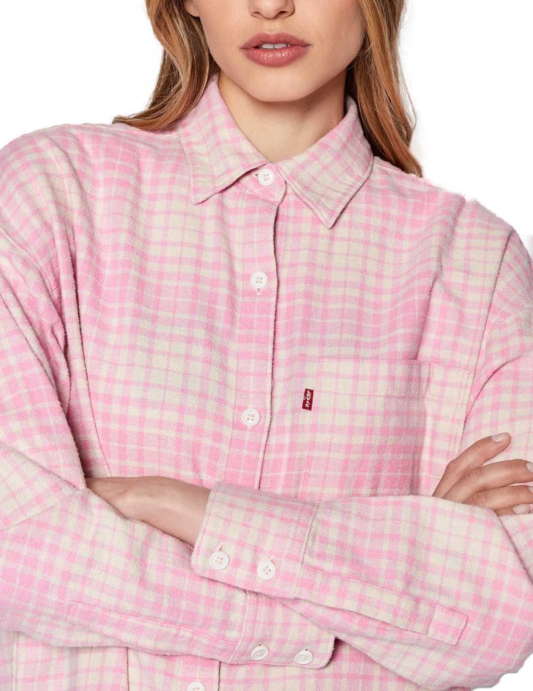 Camisa Levi's Nola Menswear rosa para mujer -b