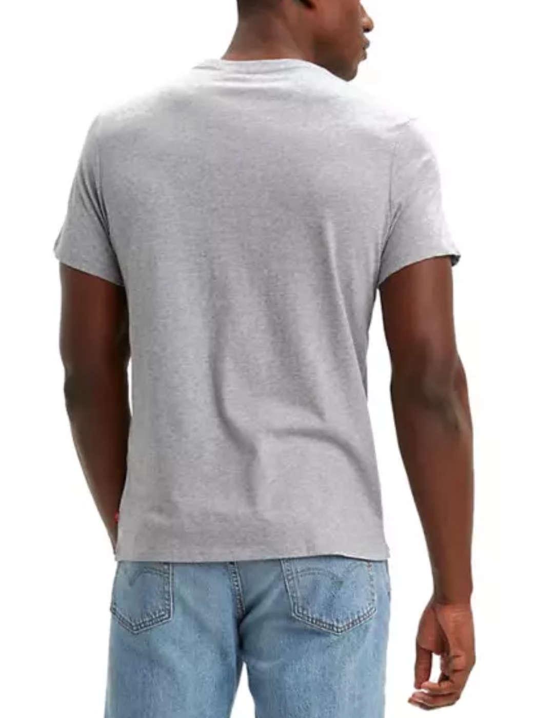 Camiseta levis logo gris de manga corta hombre-p22