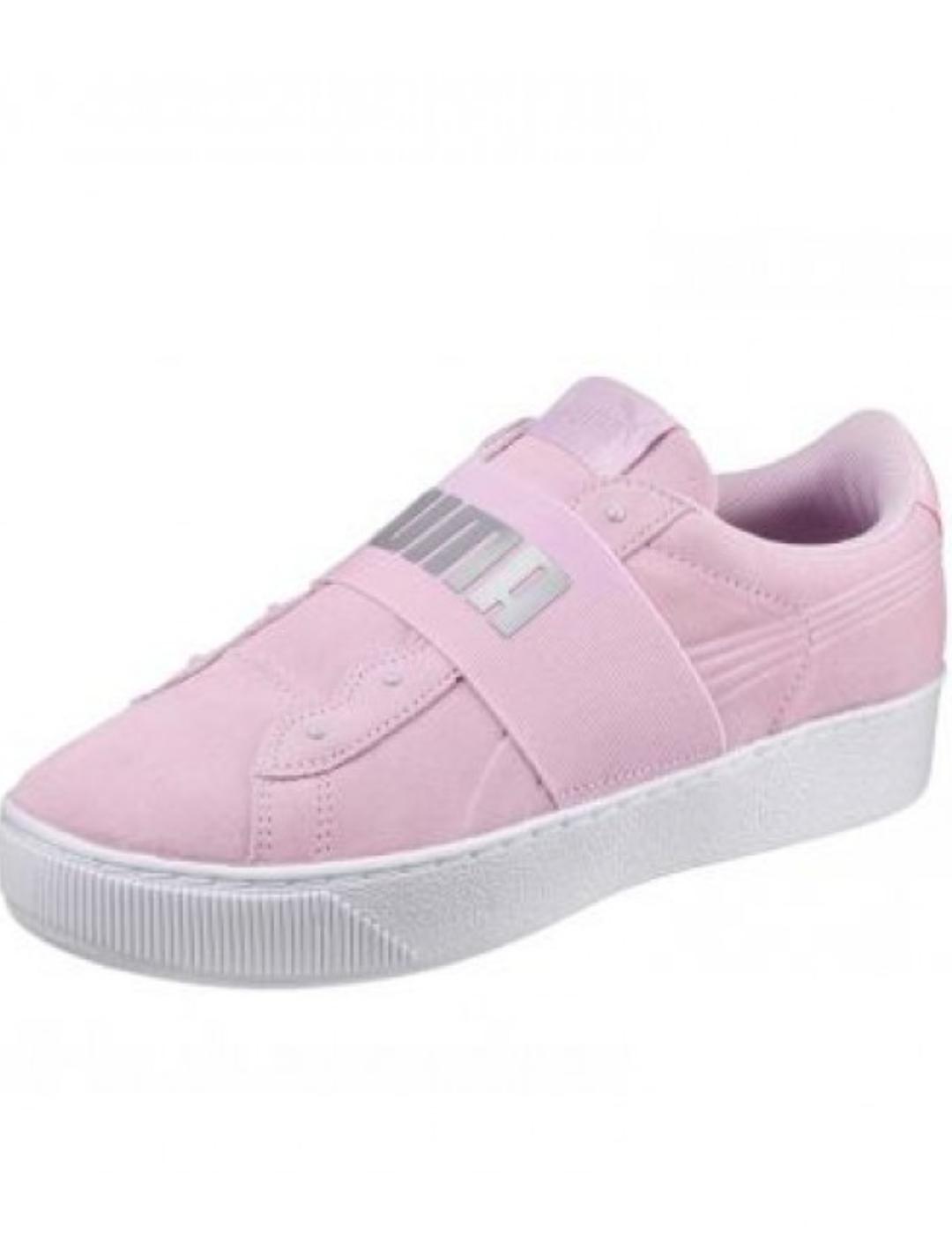 Zapatillas puma de plataforma rosa de mujer