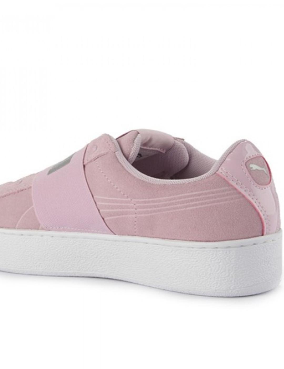 Zapatillas puma de plataforma rosa de mujer