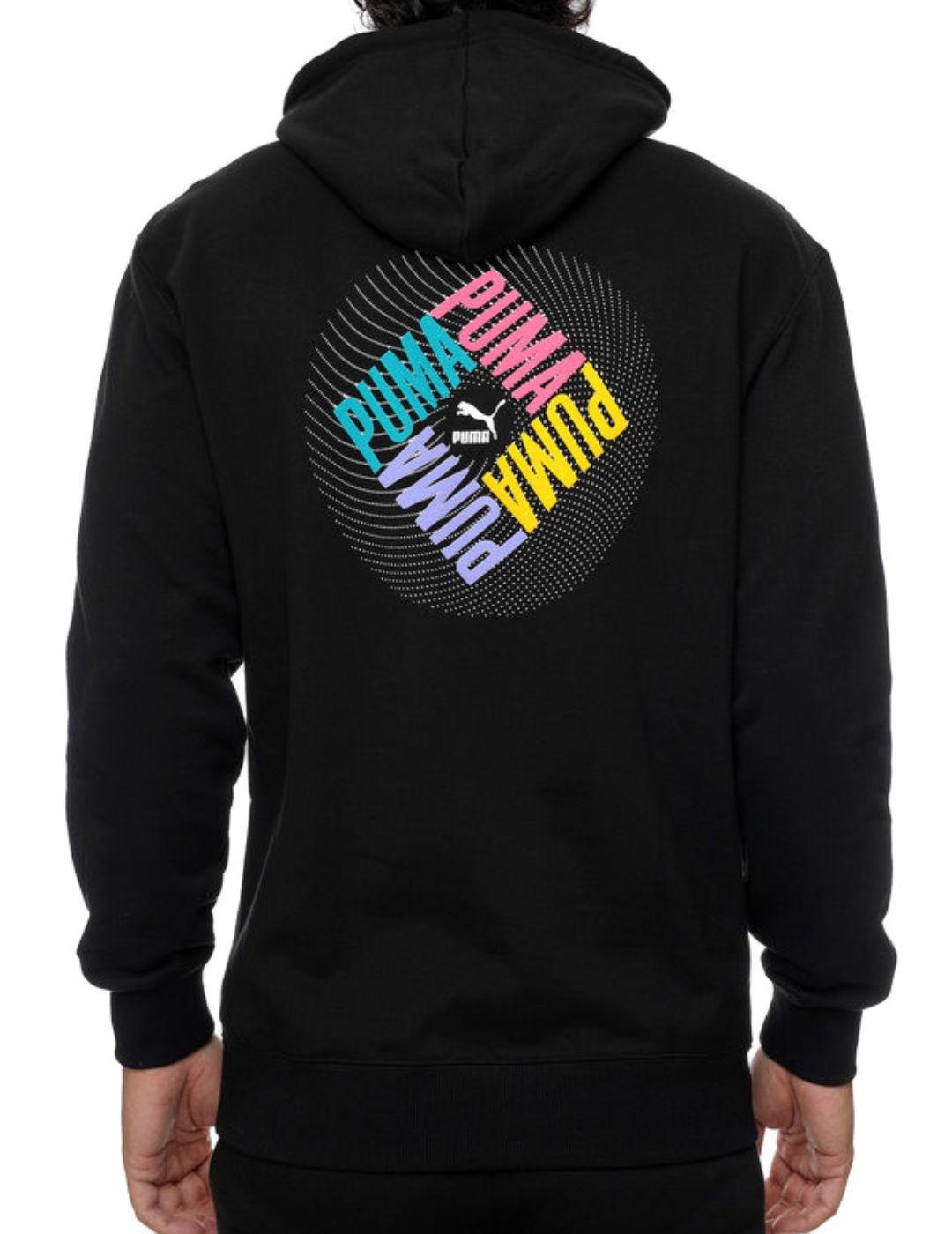 Sudadera Puma Graphic negra para hombre -b