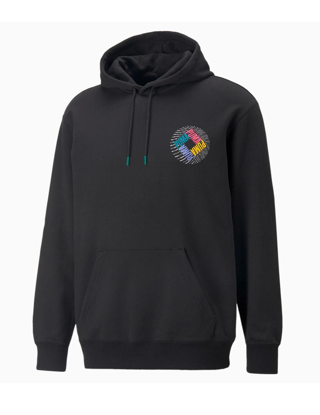 Sudadera Puma Graphic negra para hombre -b