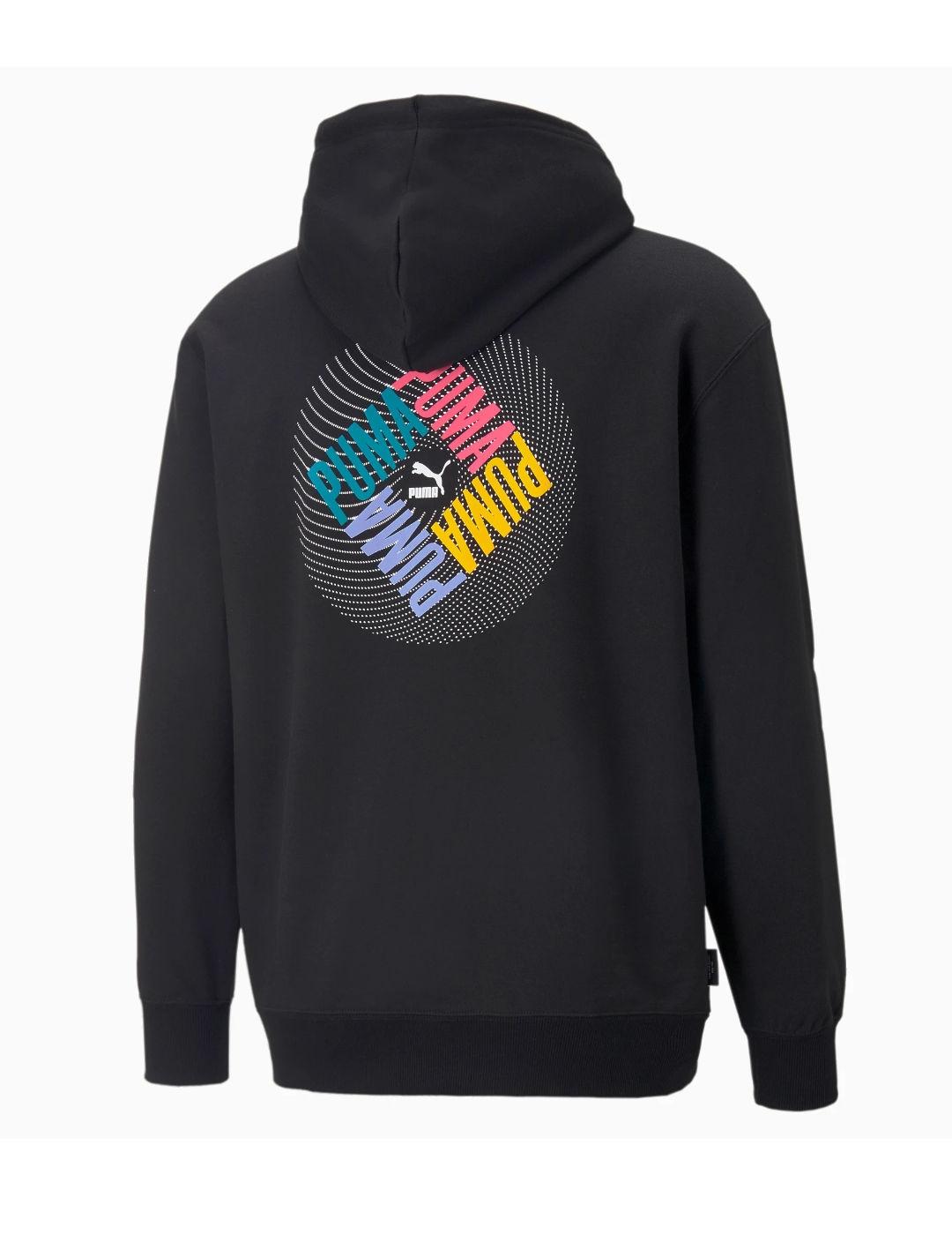 Sudadera Puma Graphic negra para hombre -b