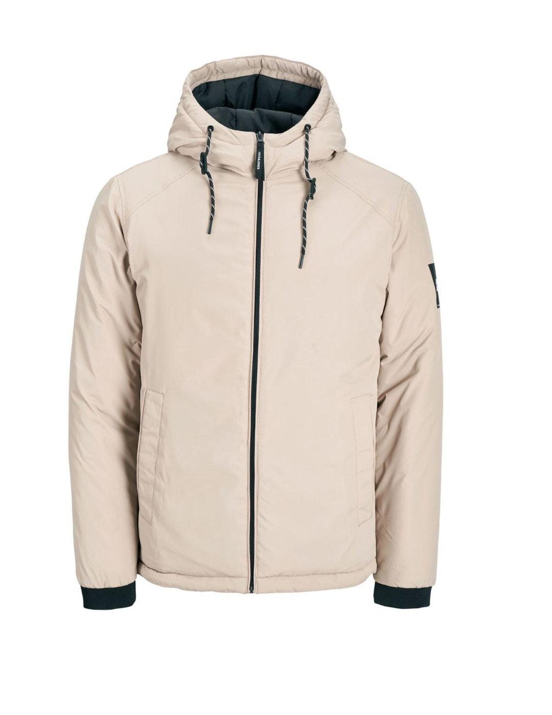 Chaqueta Jack Jones Beige Logo Pequeño