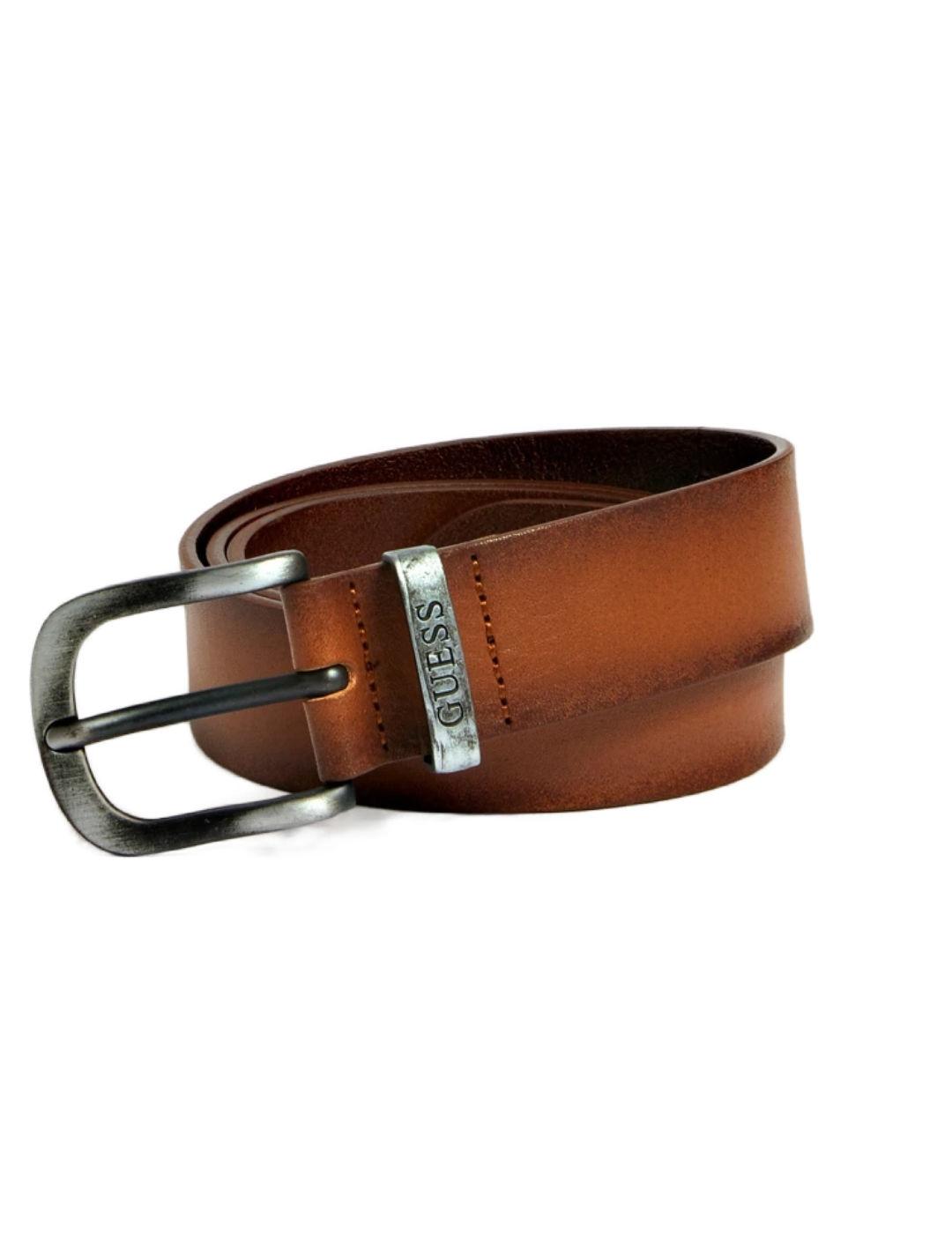 Cinturon Guess Smokey camel para hombre -b