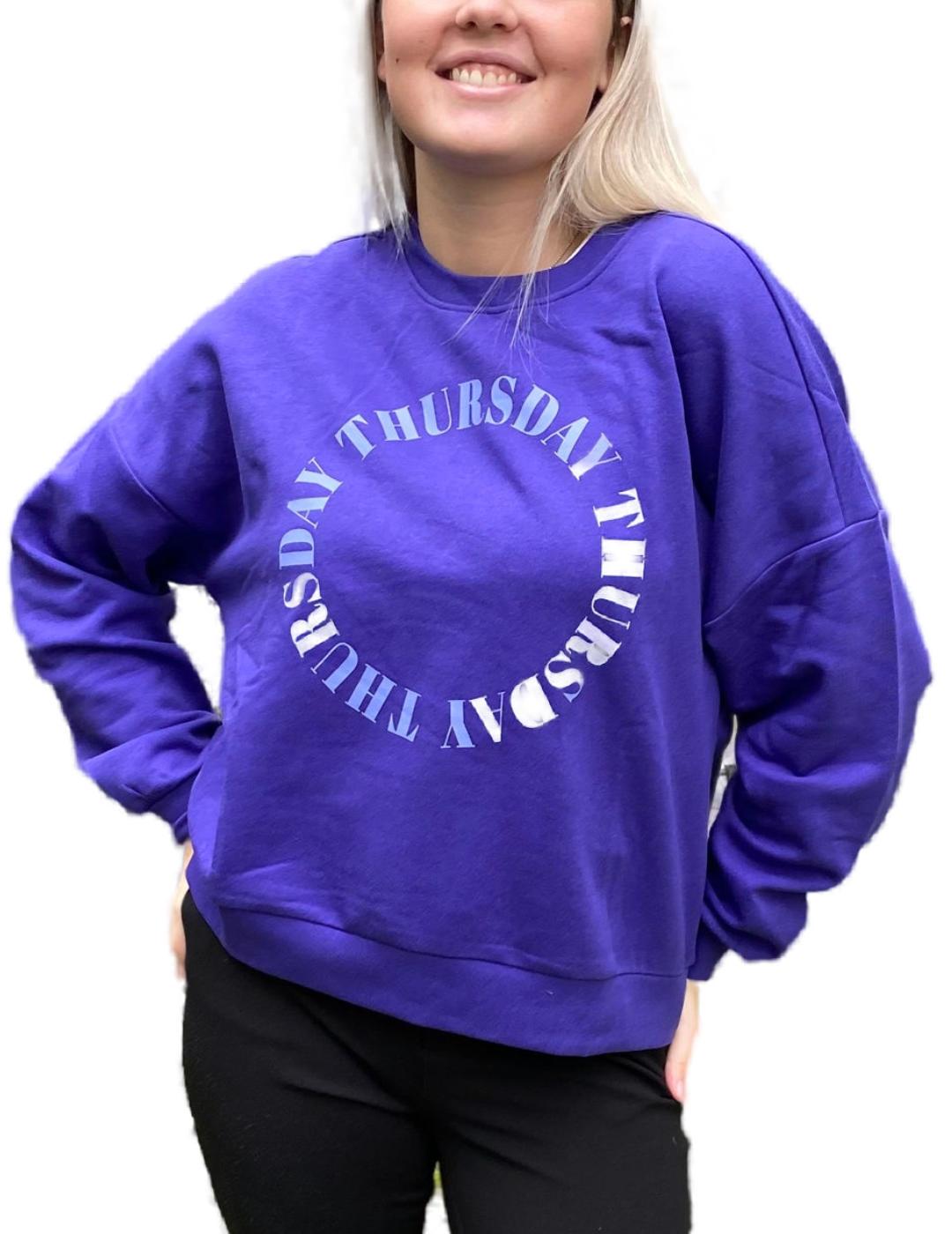 Sudadera Only Weekday violeta para mujer -b