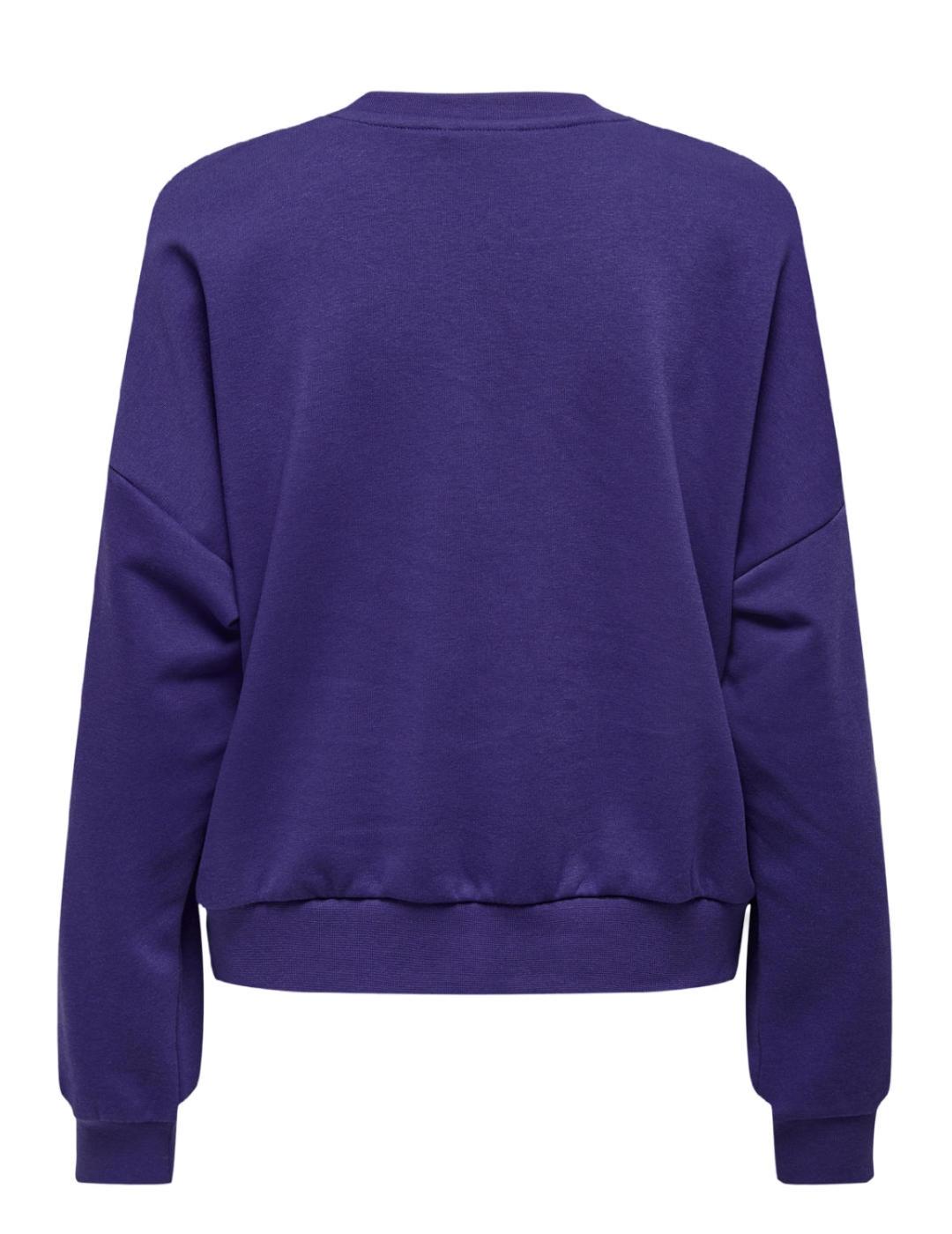 Sudadera Only Weekday violeta para mujer -b