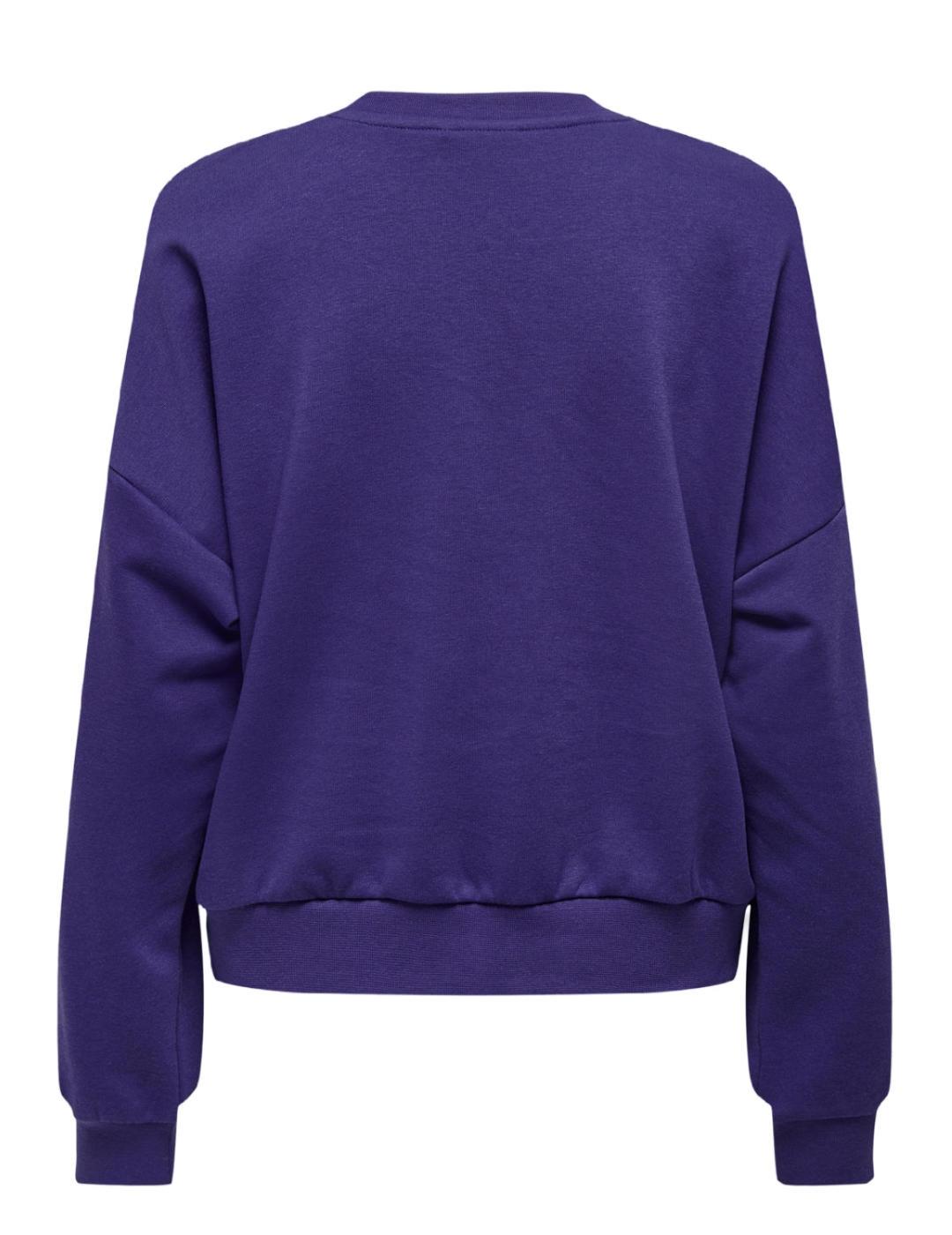 Sudadera Only Weekday violeta para mujer -b