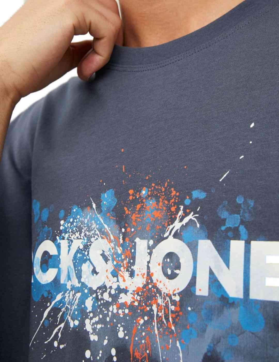 Camiseta Jack&Jones Tear azul para hombre -b