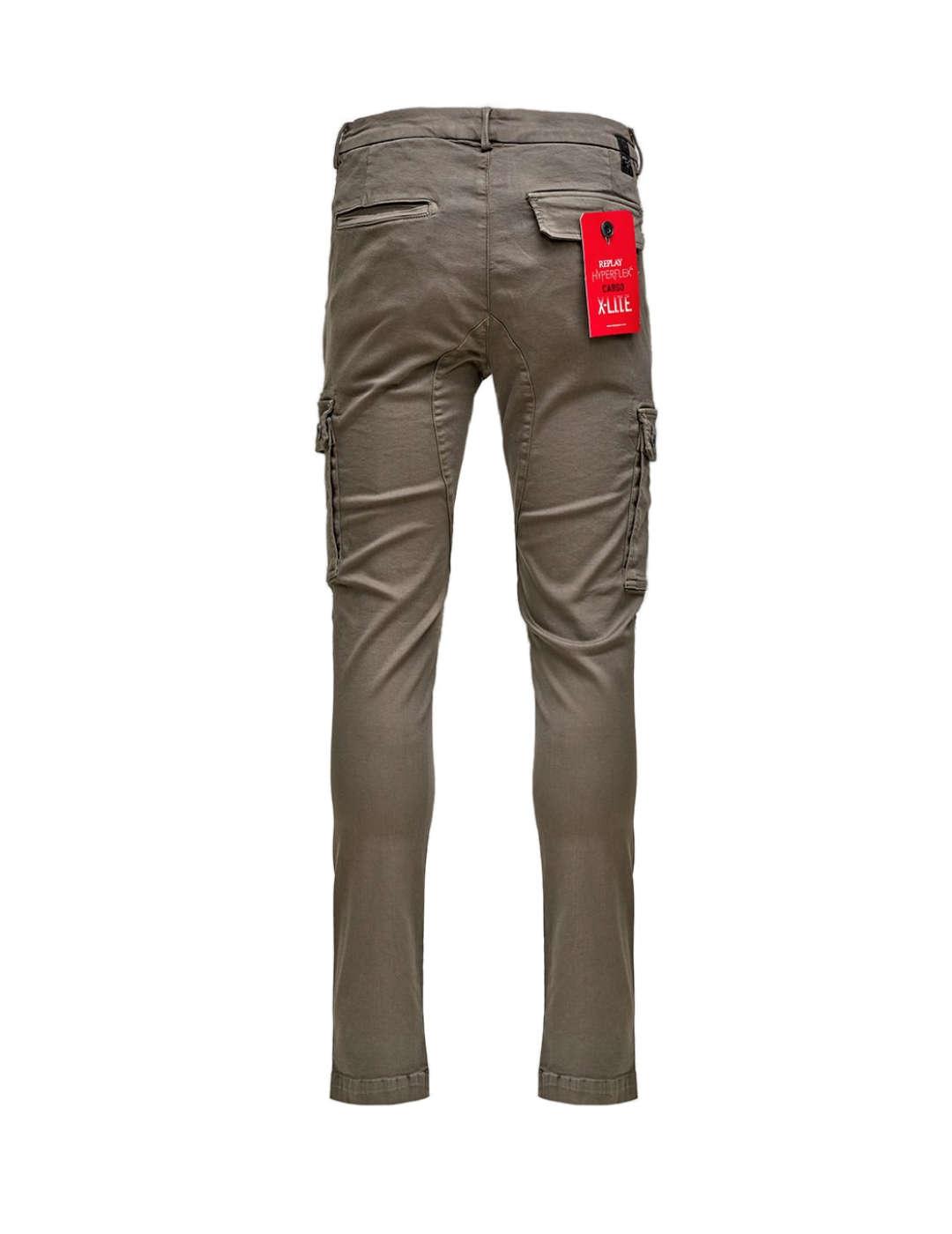 Pantalón cargo Replay marrón para hombre-z