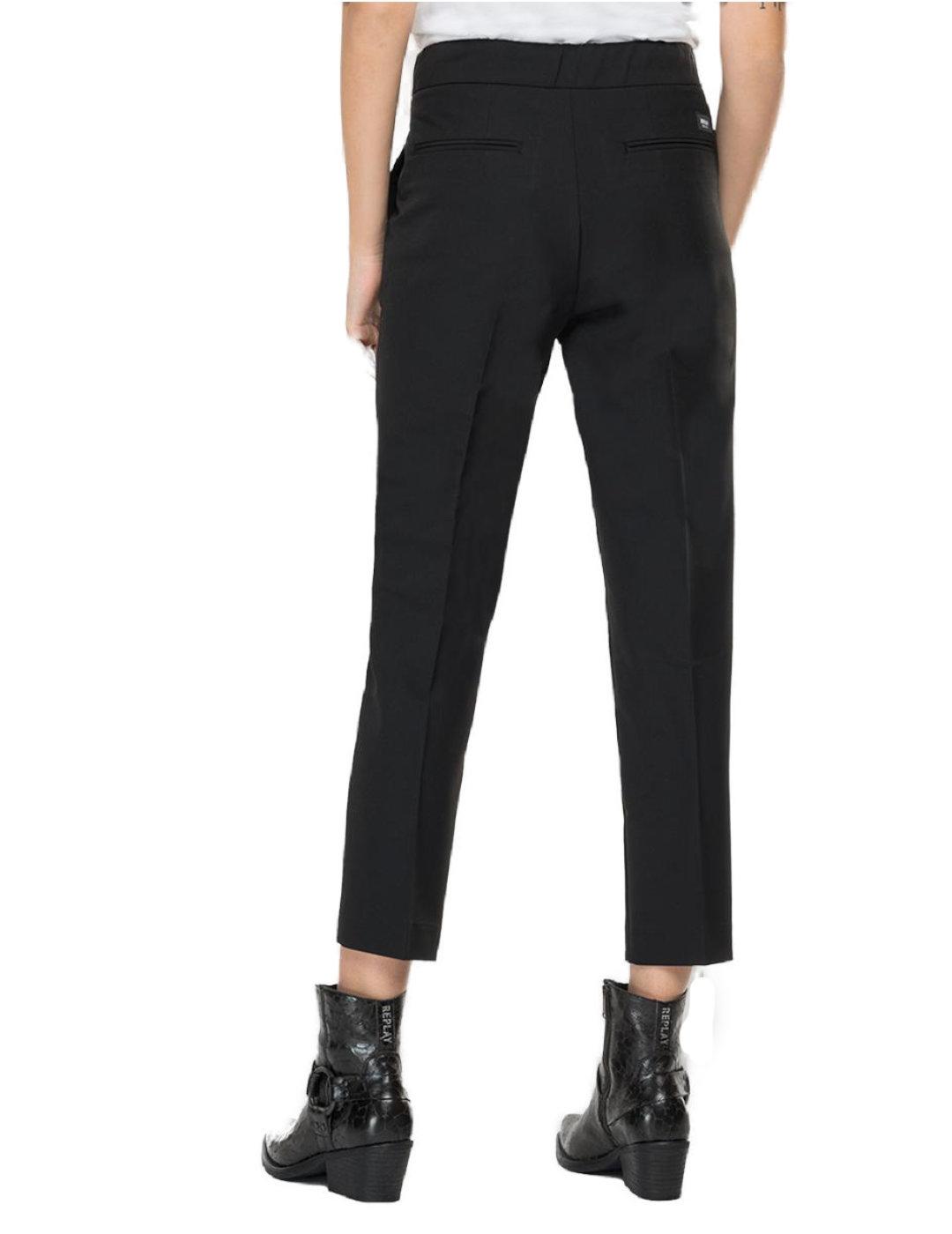 Pantalon REPLAY chino negro para mujer-z