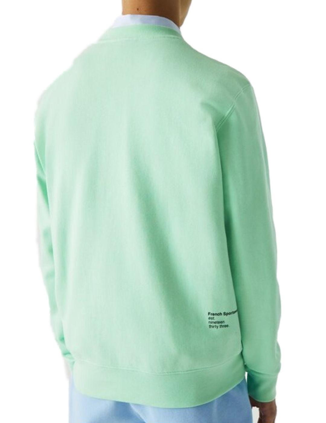Sudadera Lacoste verde agua de hombre-b