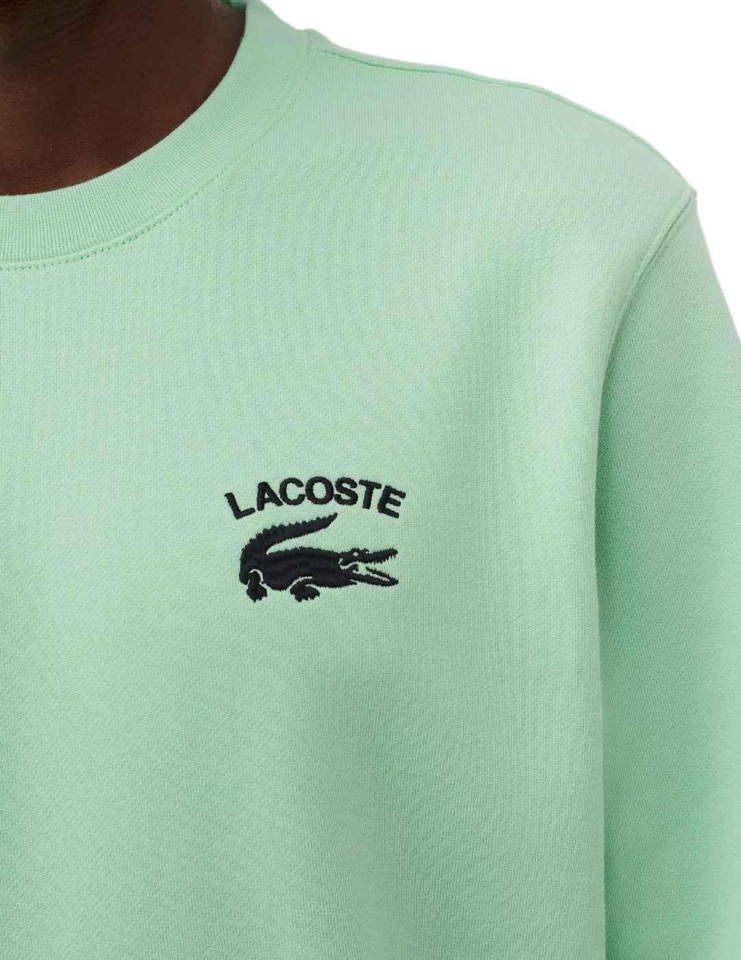 Sudadera Lacoste verde agua de hombre-b