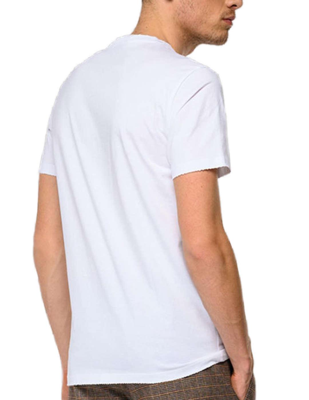 Camiseta Replay letra negro blanco para hombre-z