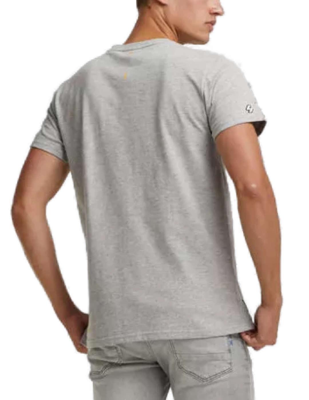 Camiseta Supedry Corporate logo gris para hombre-z