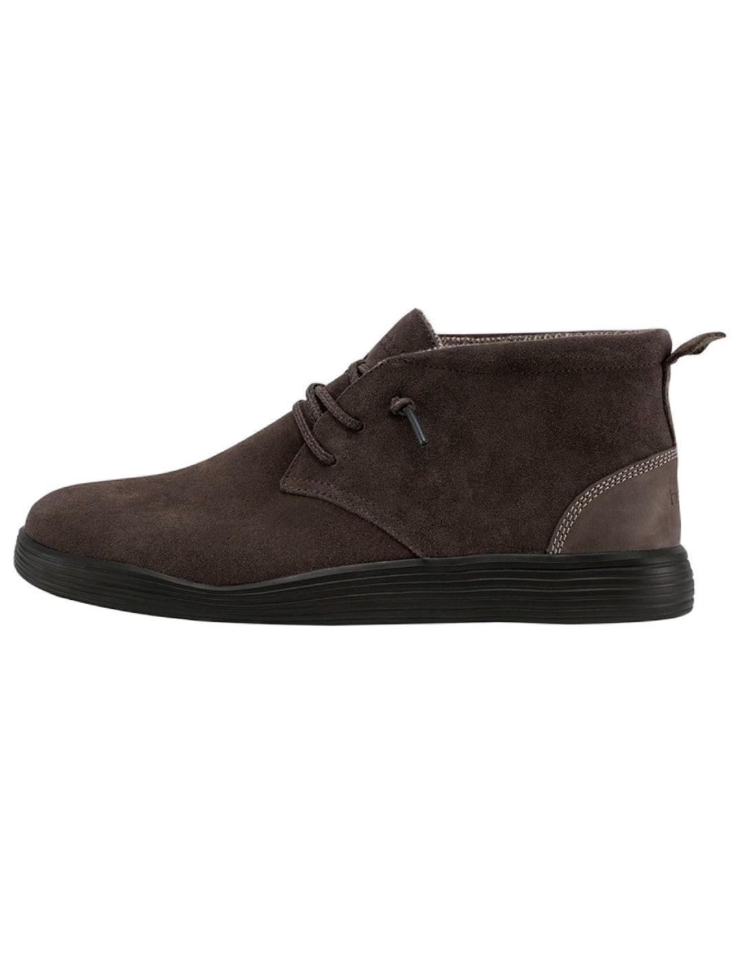 Zapato Heydude Jo marron chocolate para hombre-b