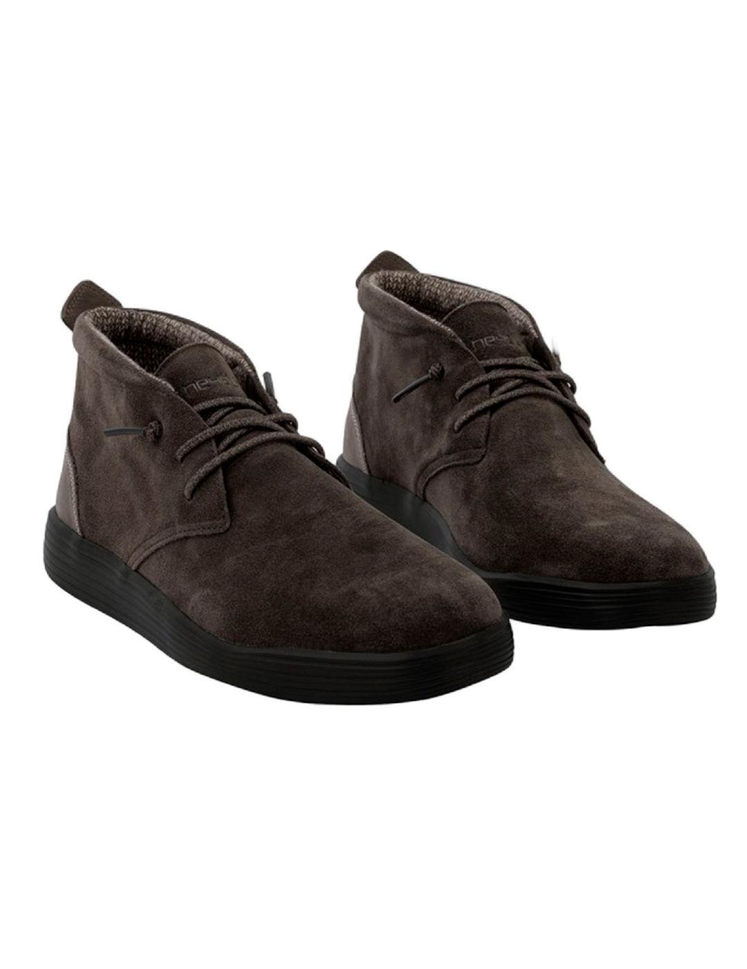 Zapato Heydude Jo marron chocolate para hombre-b