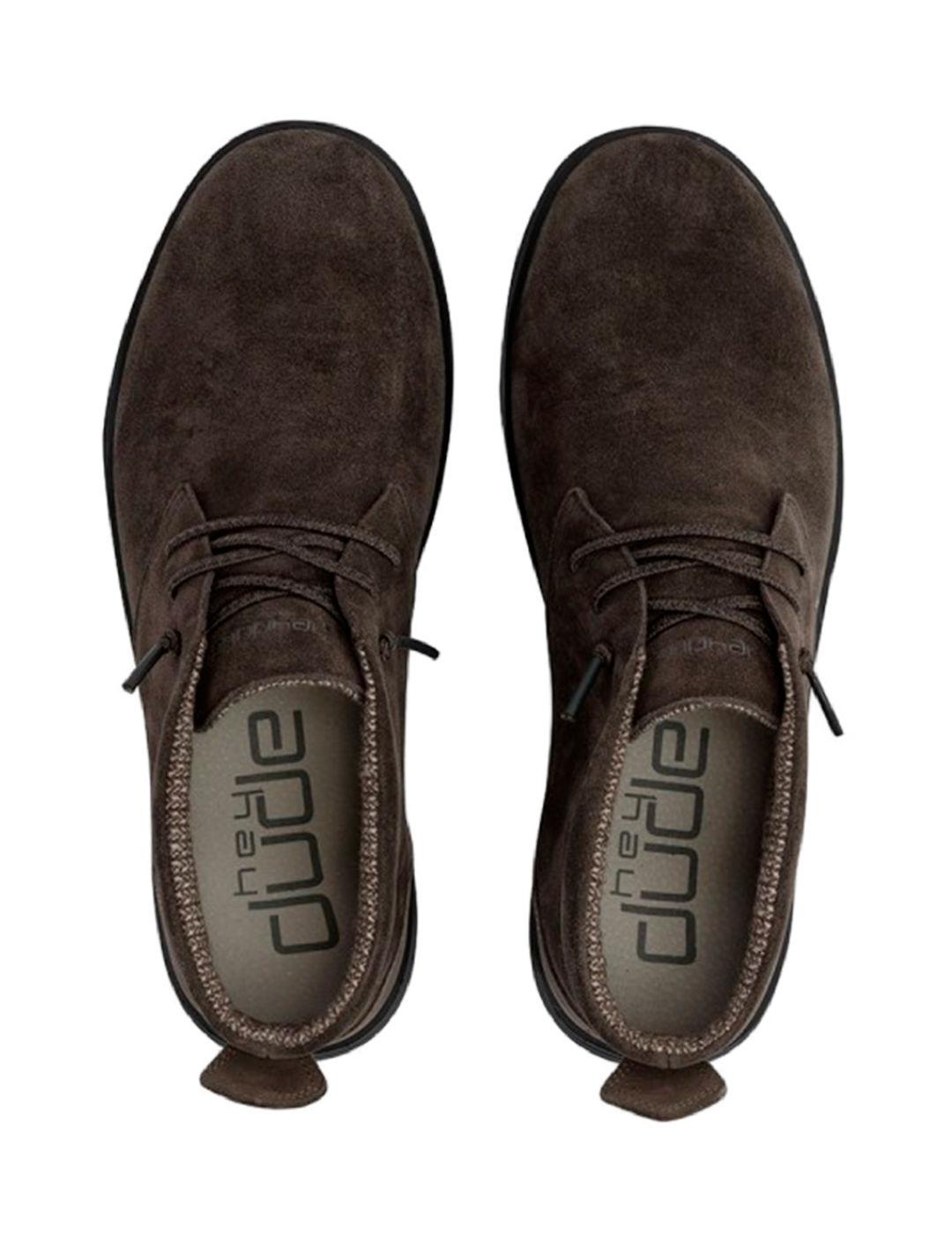 Zapato Heydude Jo marron chocolate para hombre-b