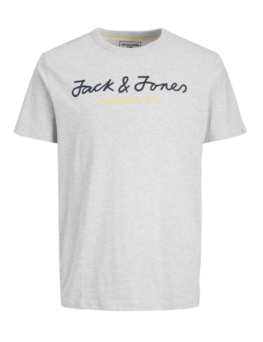 Camiseta Jack&Jones Beg gris claro para hombre-b