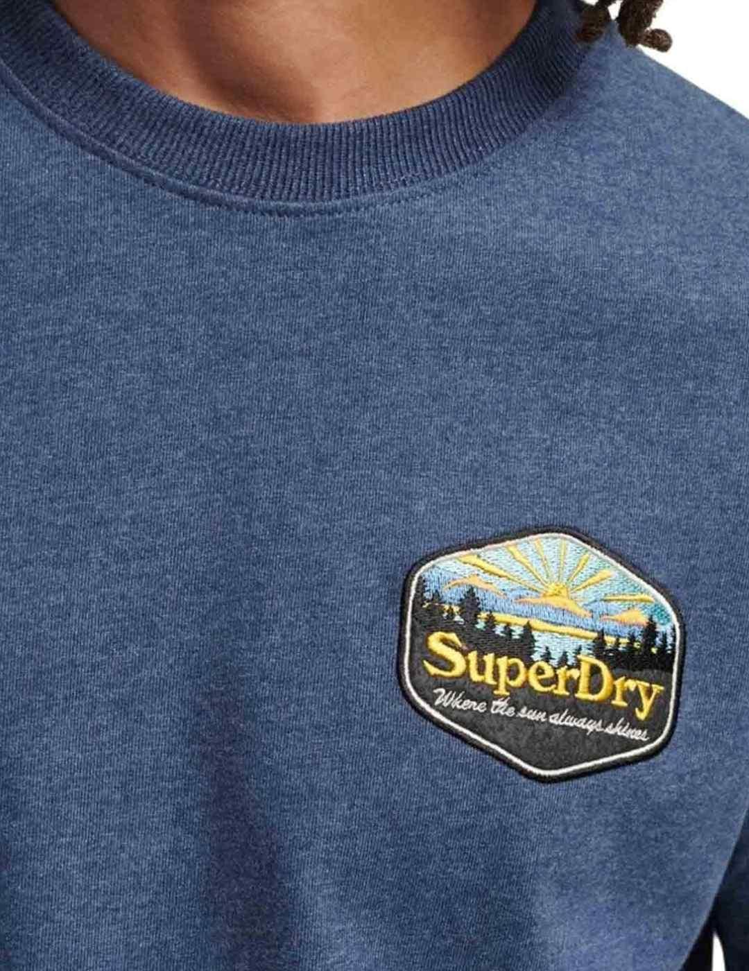 Camiseta Superdry indigo para hombre -b