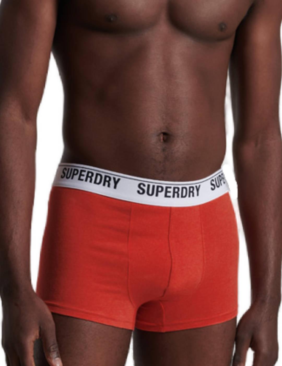 Intimo Superdry boxer pack2 naranja para hombre-b
