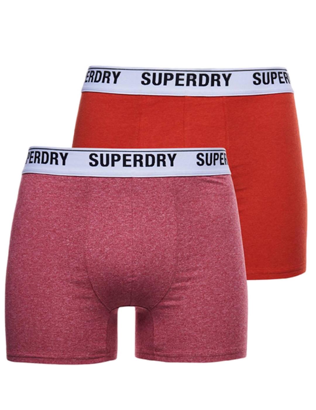 Intimo Superdry boxer pack2 naranja para hombre-b