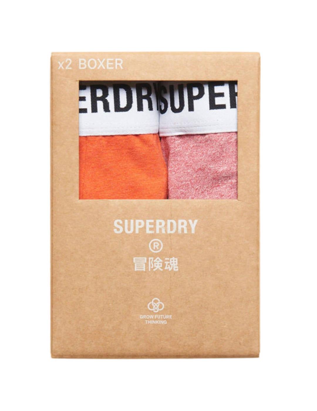 Intimo Superdry boxer pack2 naranja para hombre-b