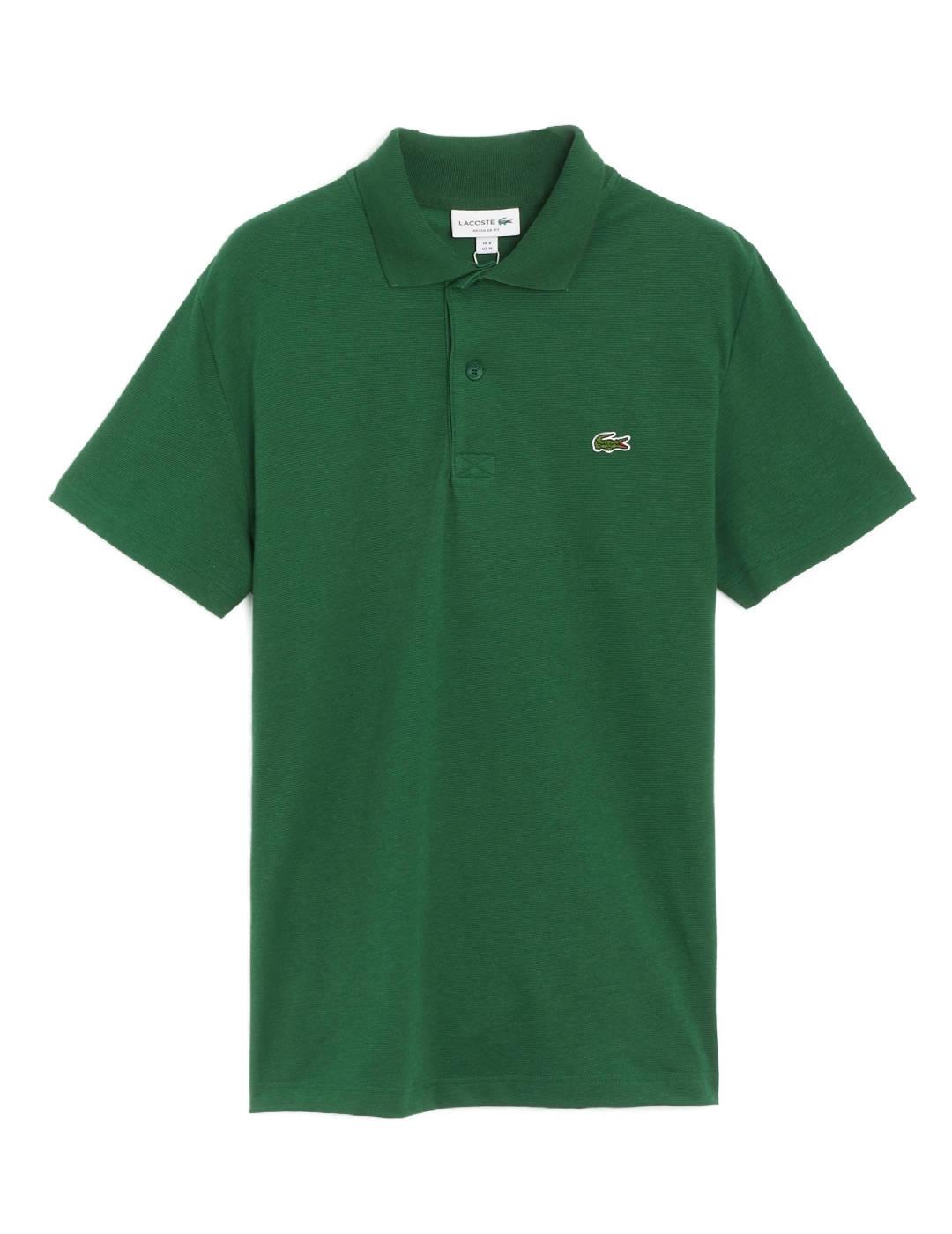 Polo Lacoste verde de hombre-b