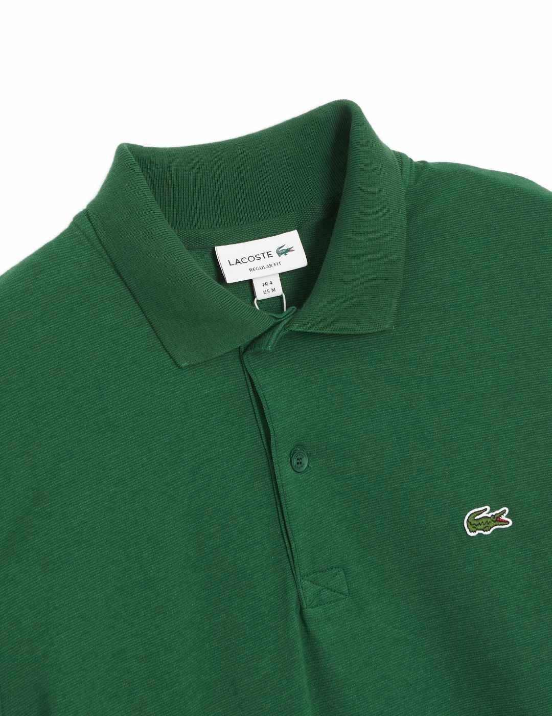 Polo Lacoste verde de hombre-b