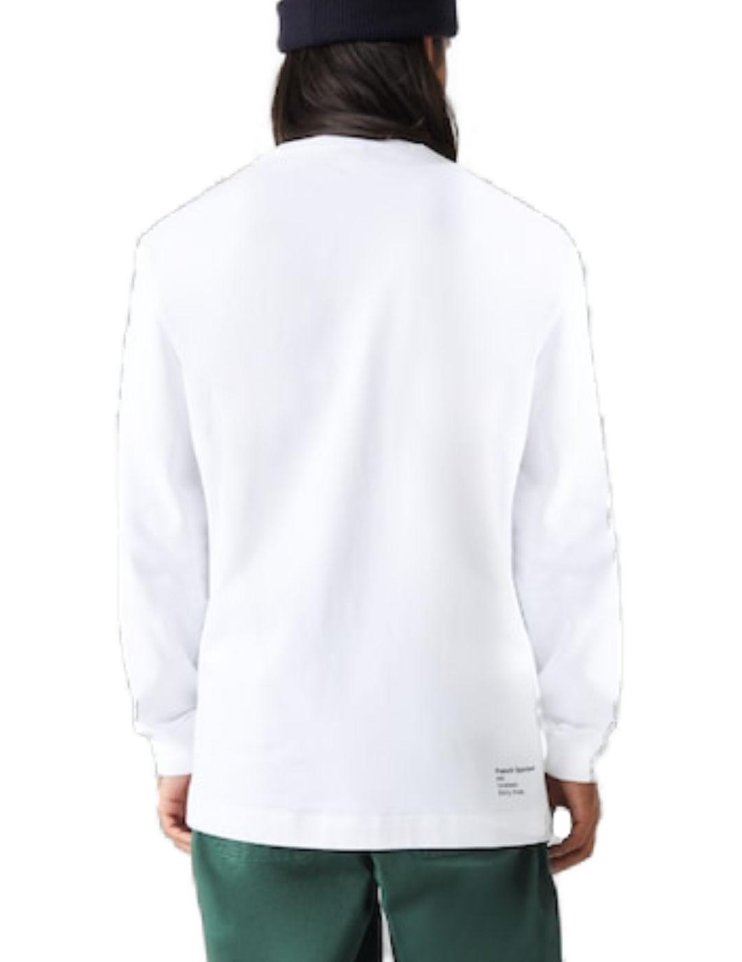 Camiseta Lacoste cuello redondo blanca de hombre-b