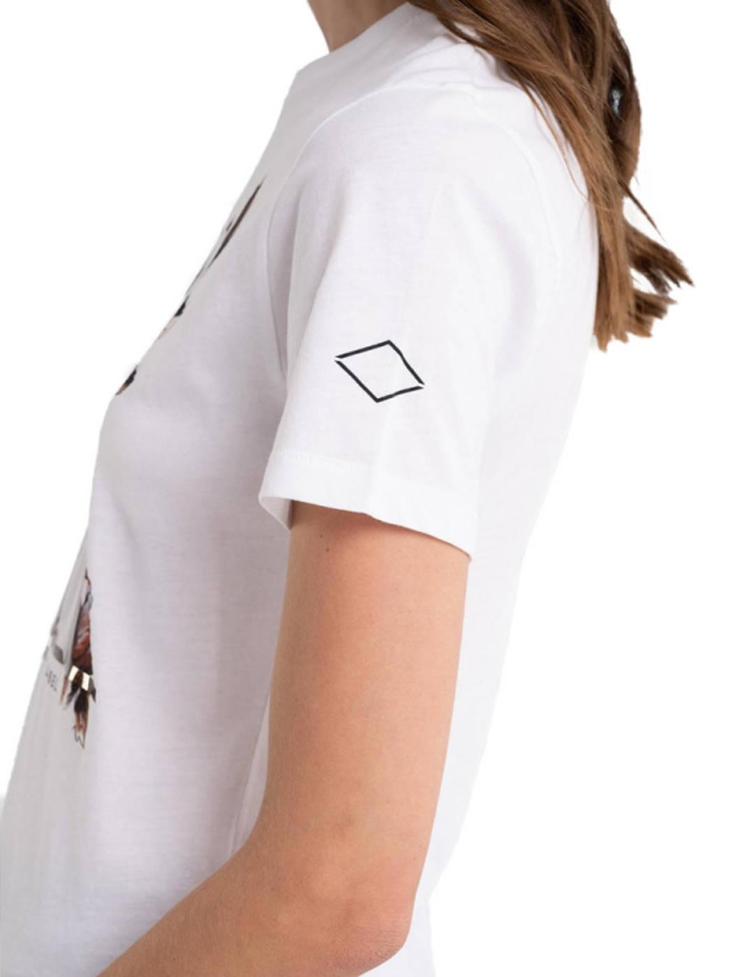 Camiseta Replay blanca R para mujer -b