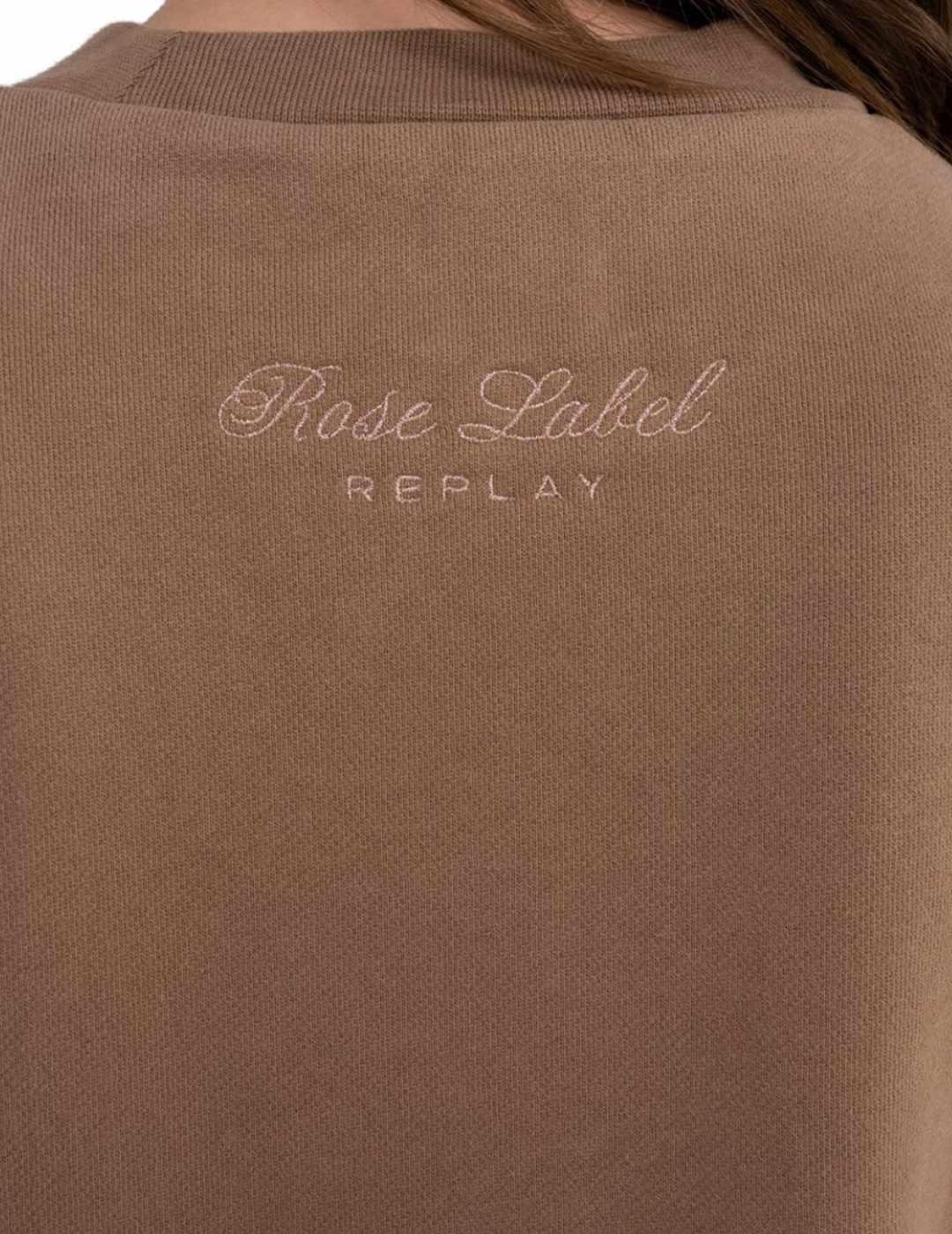 Sudadera Replay marrón de mujer -b