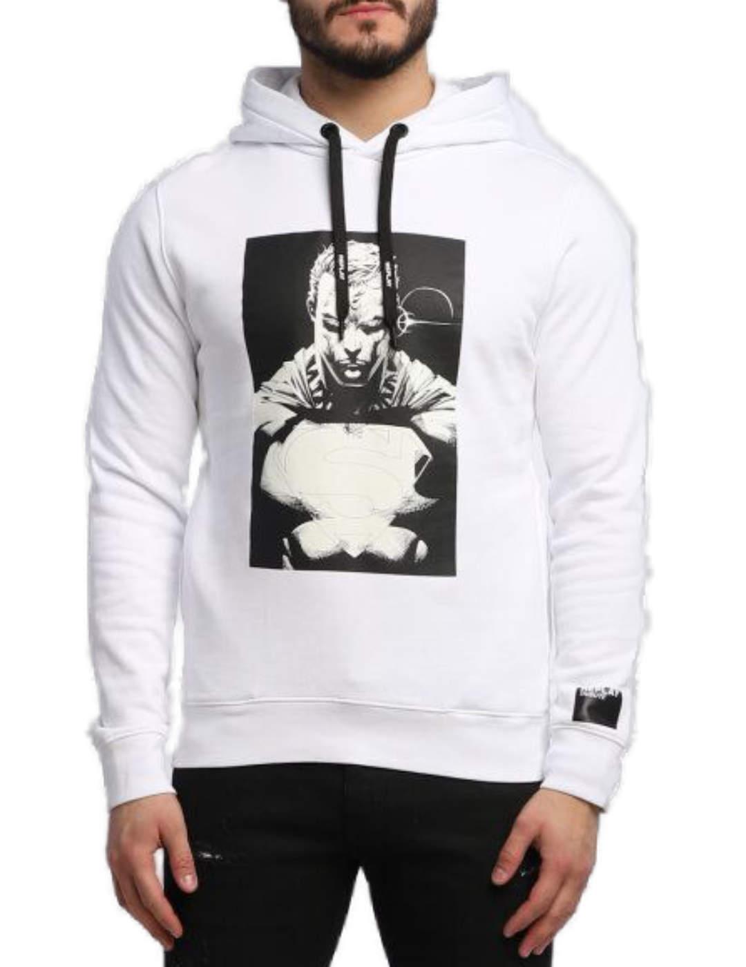 Sudadera Replay Superman blanca para hombre -a