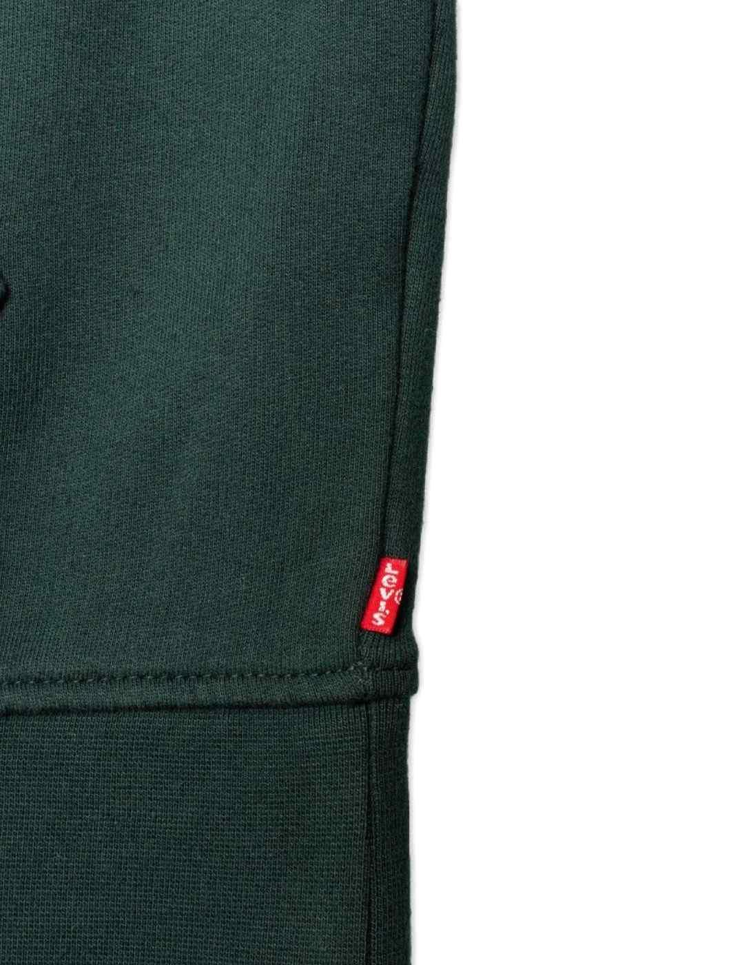 Sudadera Levi´s verde con capucha para hombre-b