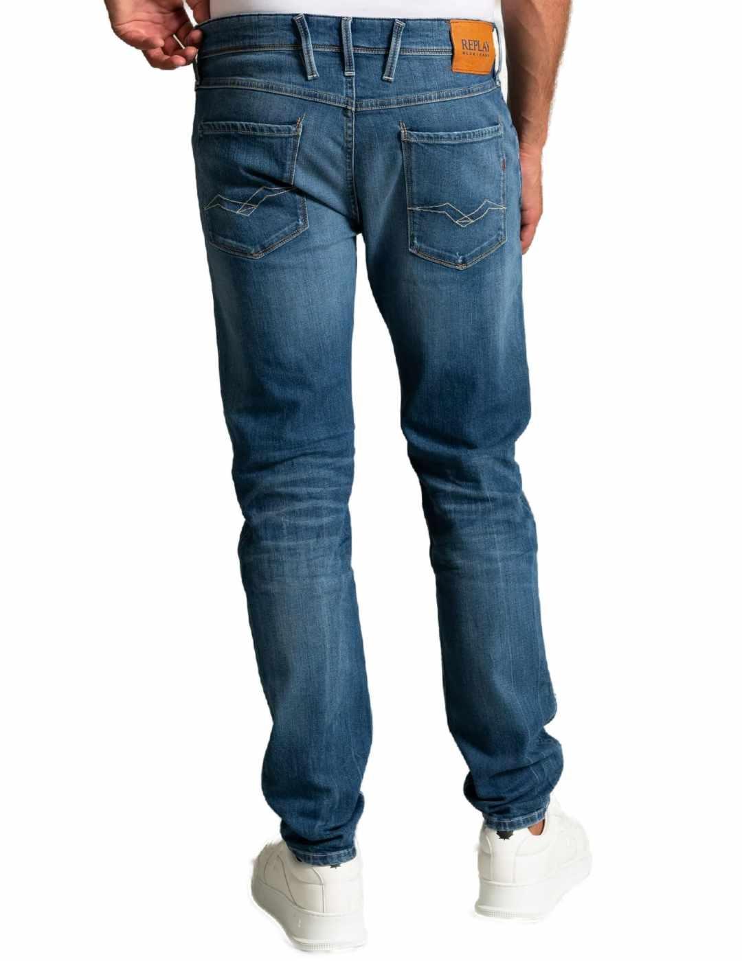 Pantalon Replay azul para hombre -b