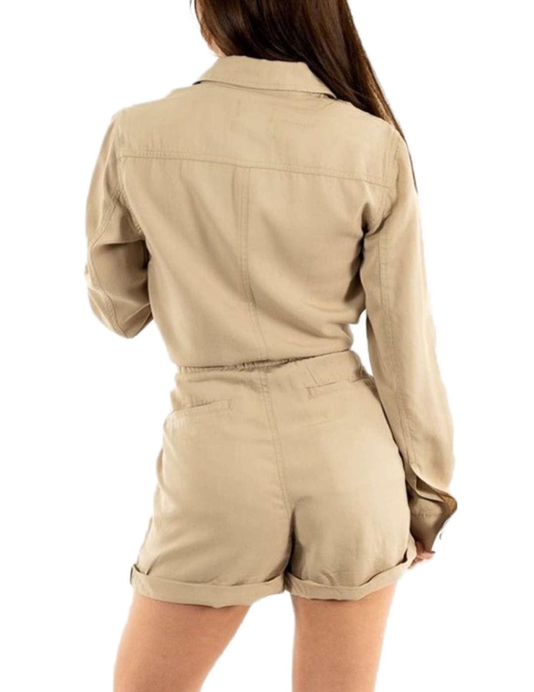 Mono Superdry Military beige para mujer-a