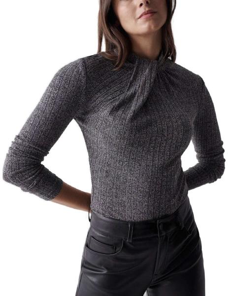 Jersey Salsa con detalle en el cuello de mujer b