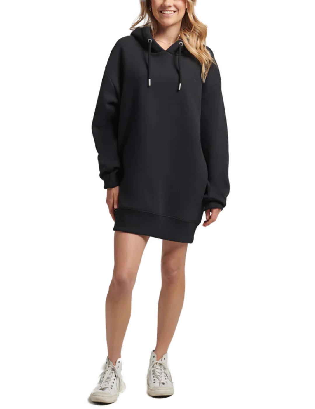 Vestido Superdry sudadera Logo negro para mujer-b