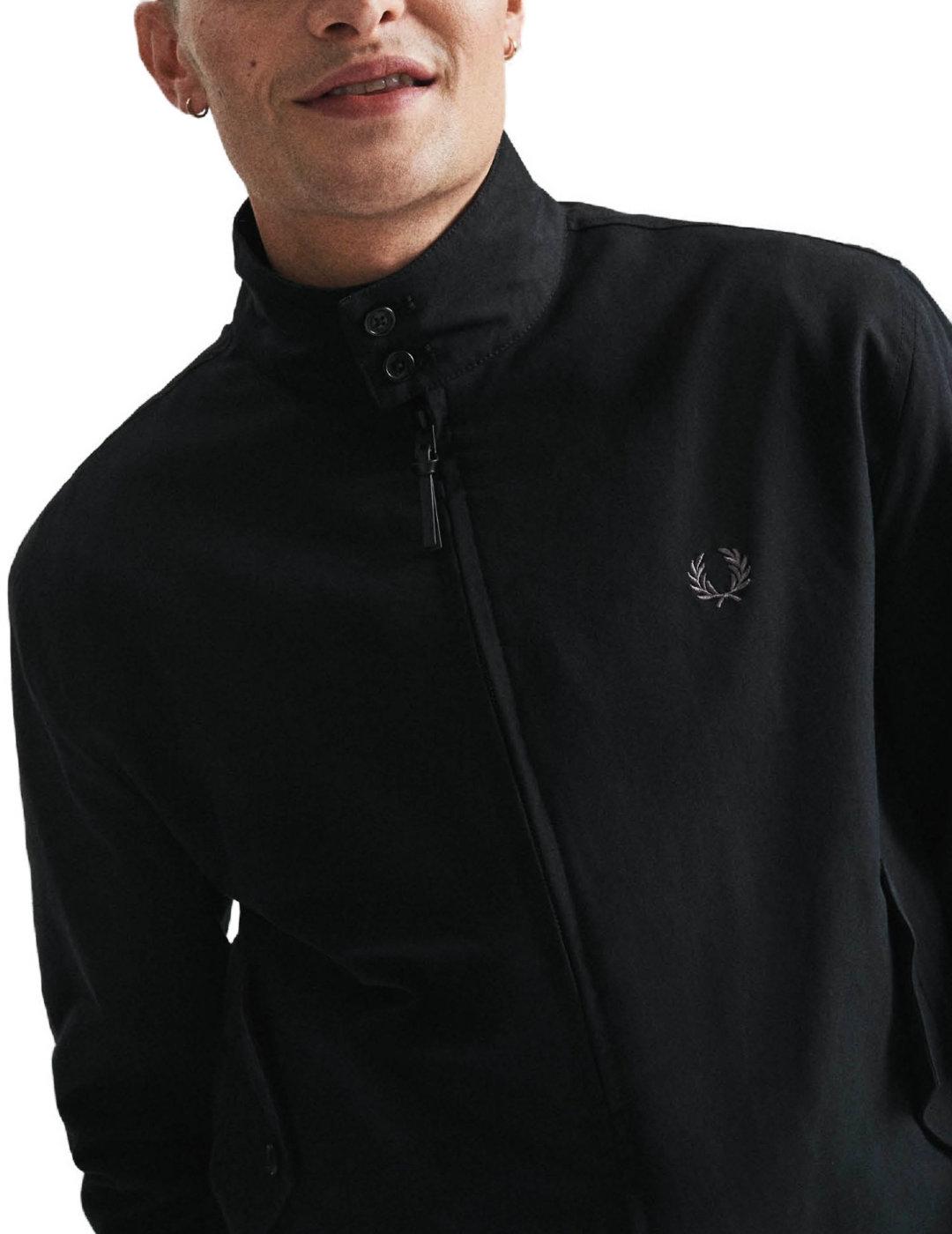 Bomber Fred Perry negra para hombre-b