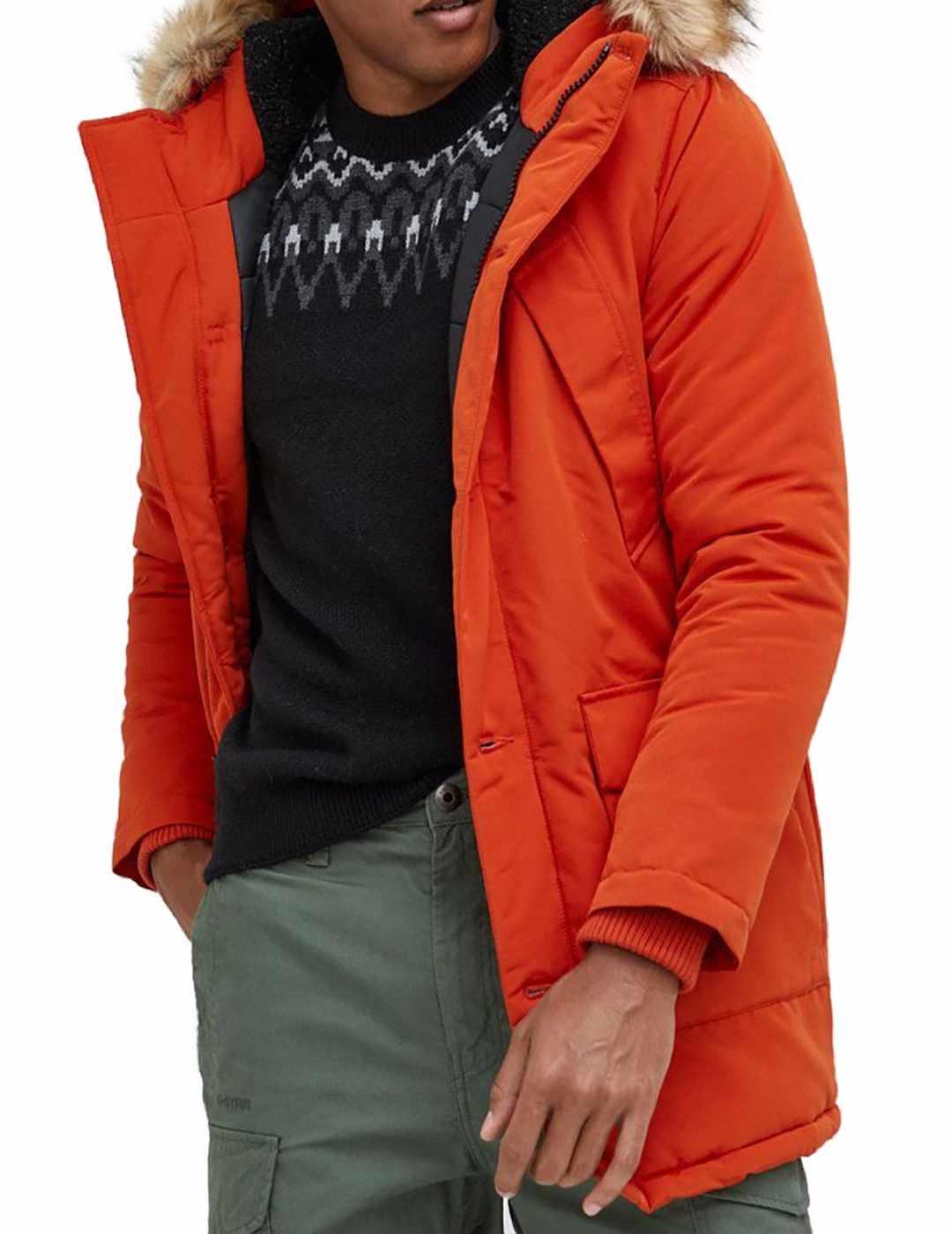 Parka Superdry Vintage everest naranja de hombre-b