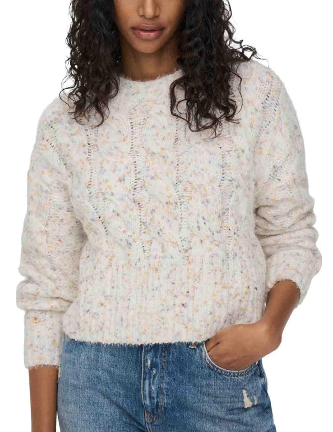Jersey Only Tia de ochos blanco para mujer-b