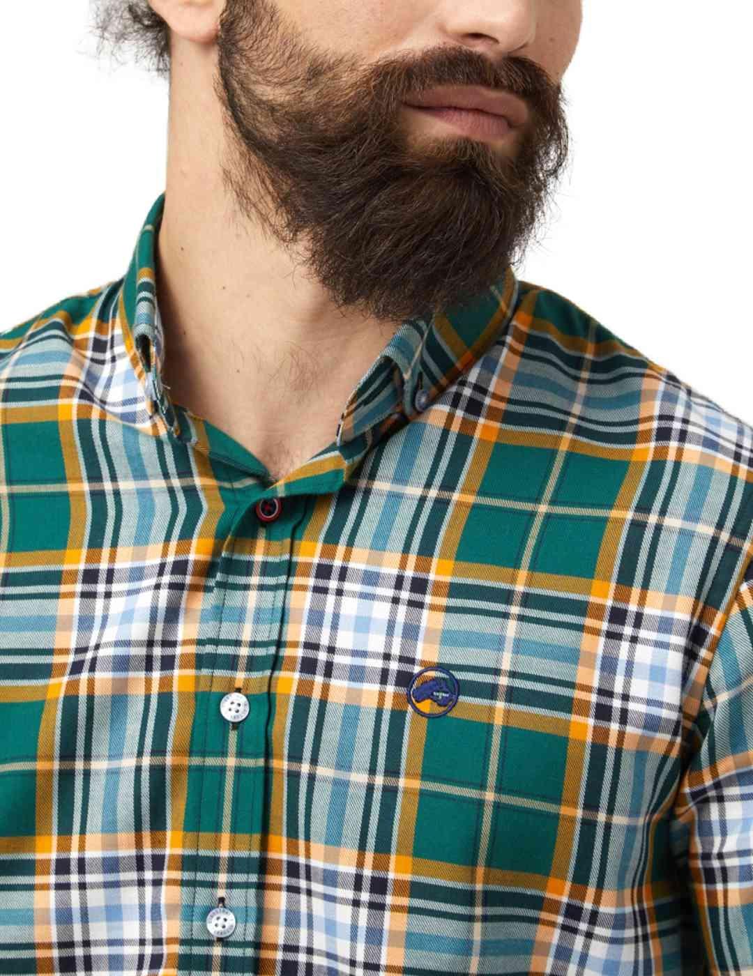 Camisa Altonadock verde oscuro para hombre -b