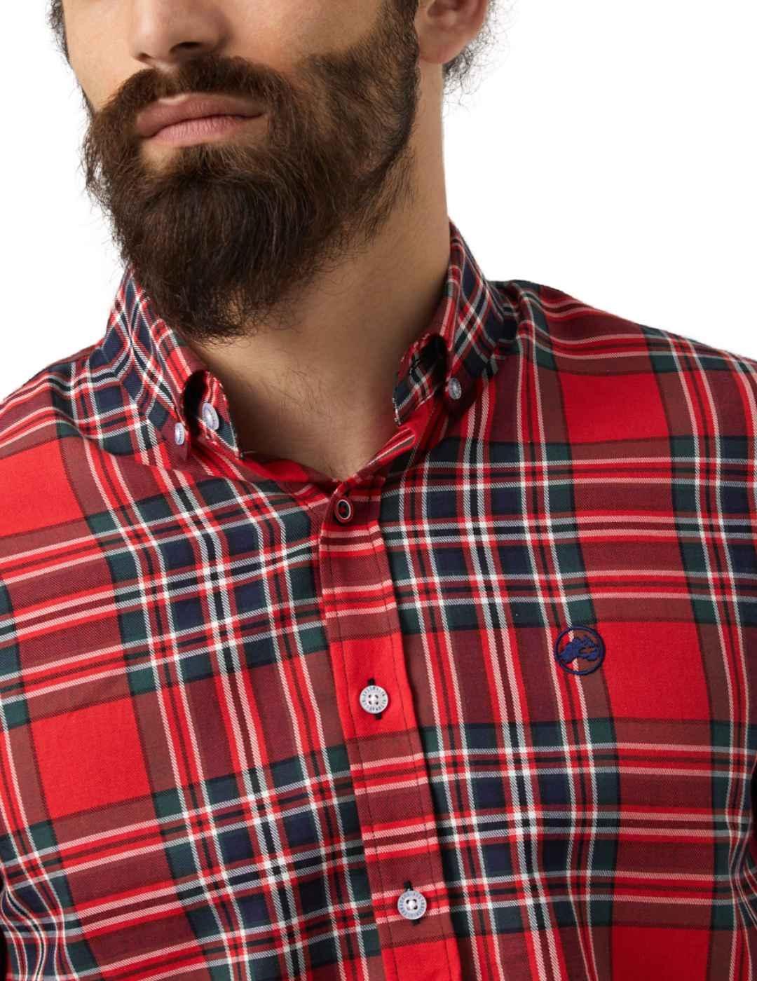 Camisa Altonadock en rojo para hombre -b