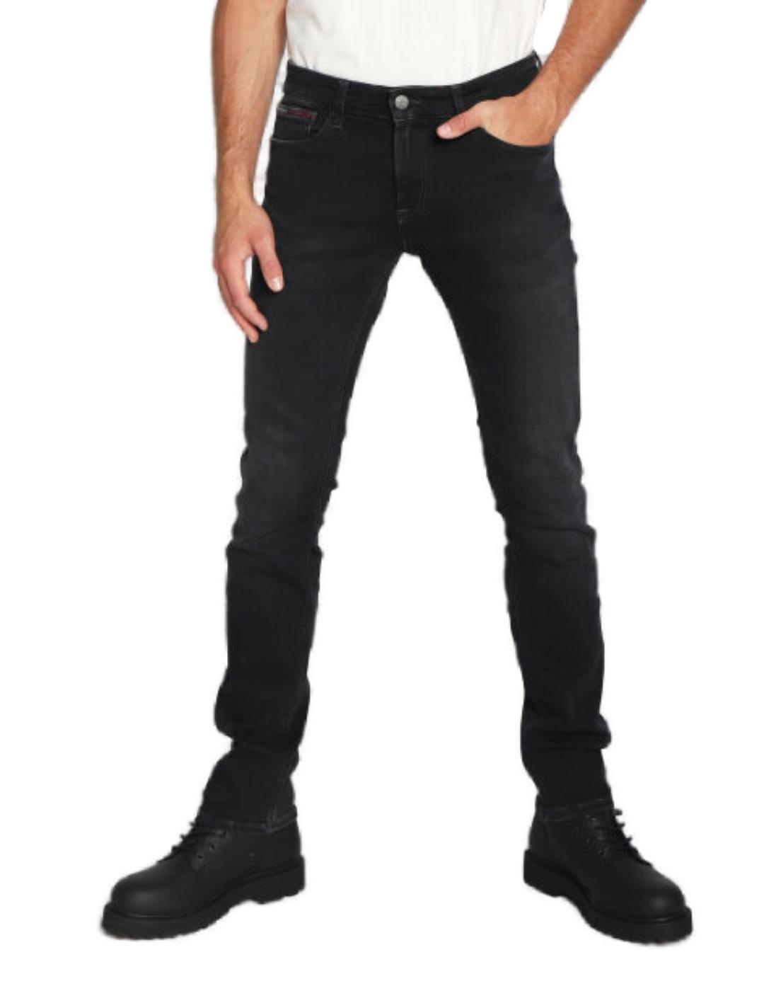 Vaquero Tommy Jeans scanton slim negro de hombre-b