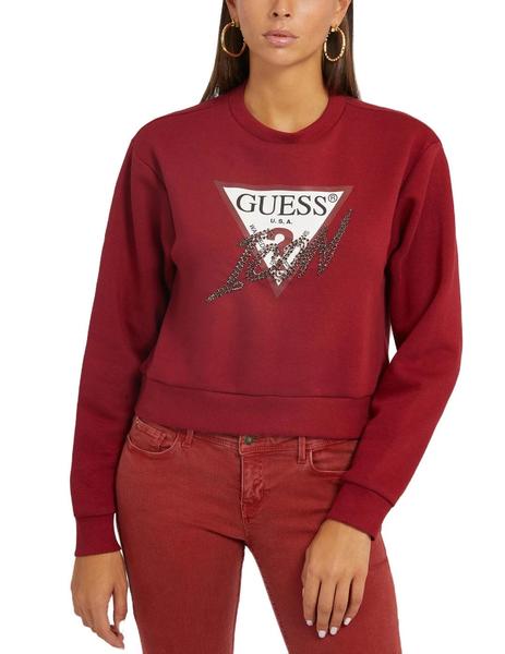 Sudadera Guess Icon rojo para mujer -b