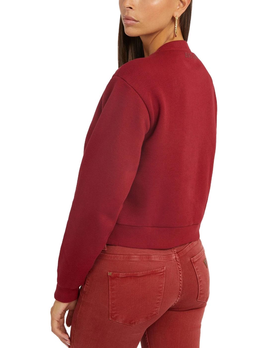 Sudadera Guess Icon rojo para mujer -b