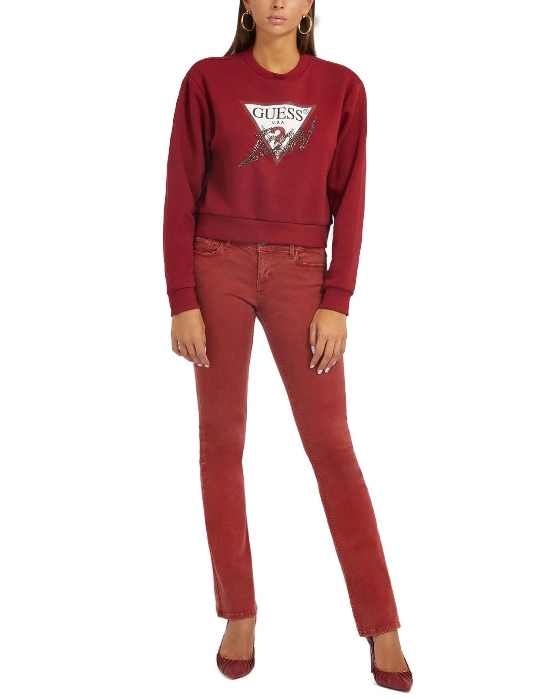 Sudadera Guess Icon rojo para mujer -b