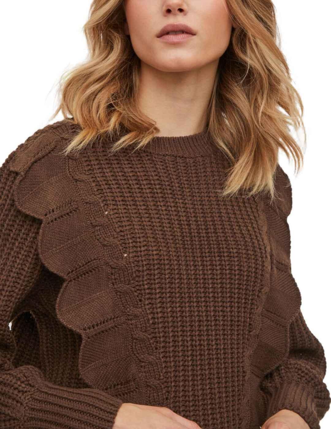 Jersey Vila Norila marron para mujer -b