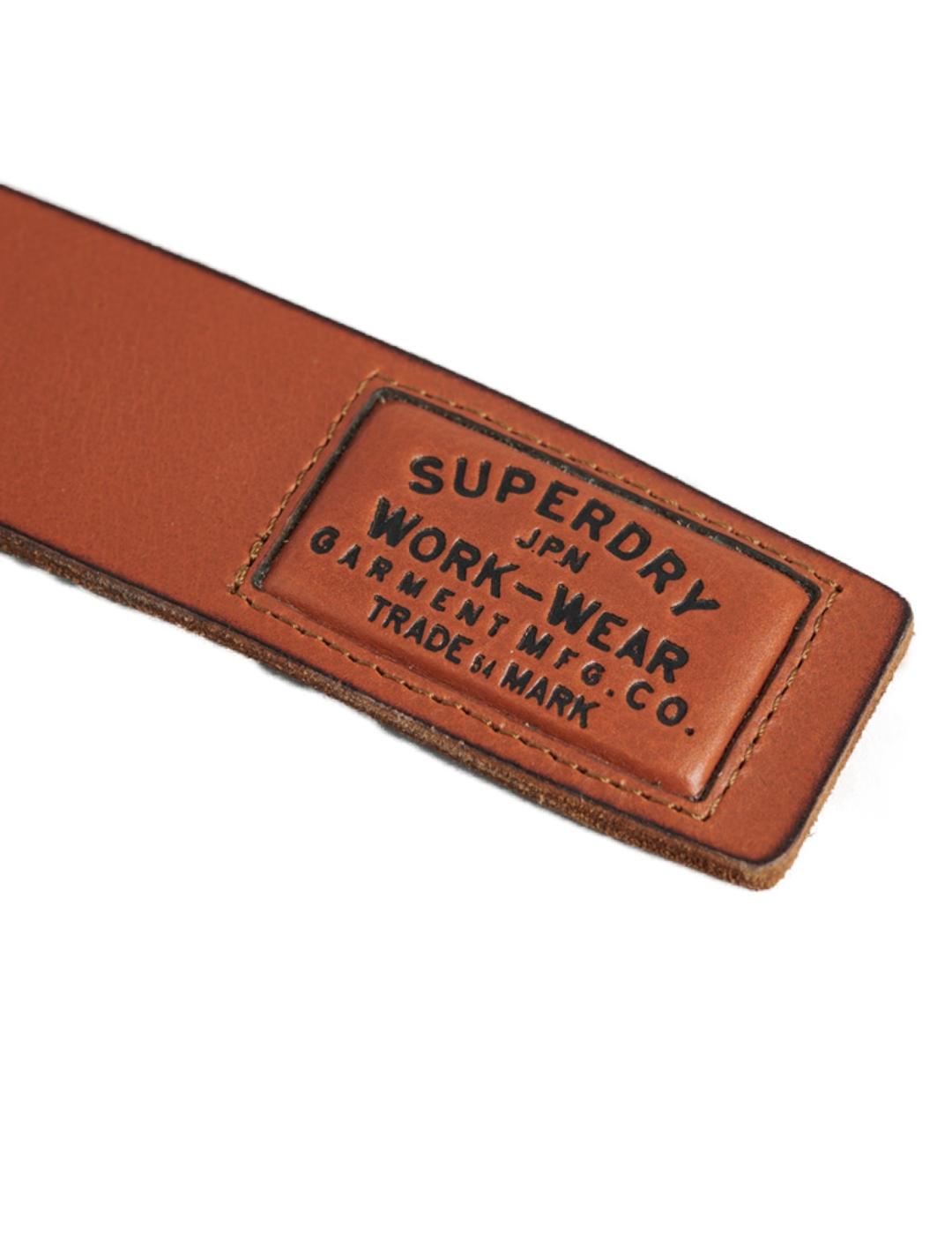 Cinturón Superdry Vintage boxed marrón de hombre-b