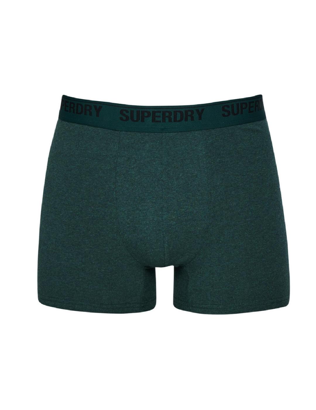 Intimo Superdry boxer pack2 verde para hombre-b